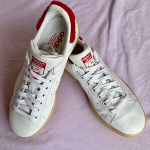 Stan Smith ADIDAS M 7.5 WHITE/RED Y2K vintage NWOT
